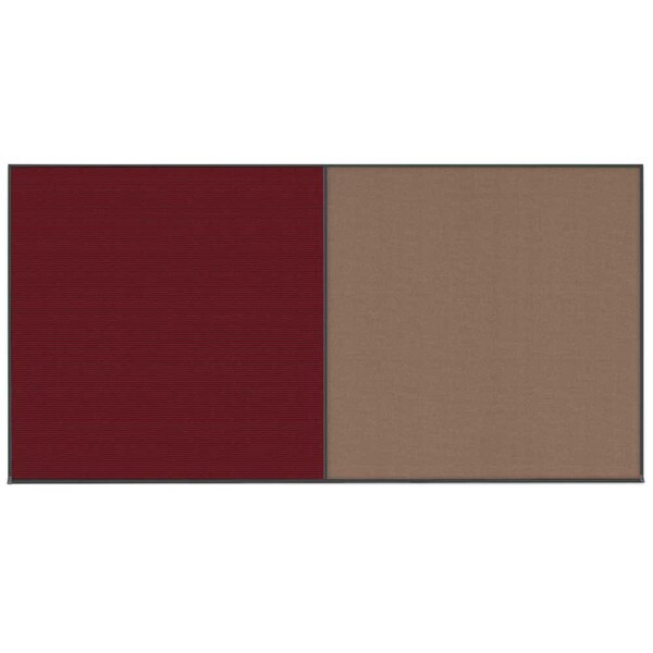 Enclosed Corkboard, 1 Door, 60"x36", 4" Fra, UV3410-BLACK-PEARL